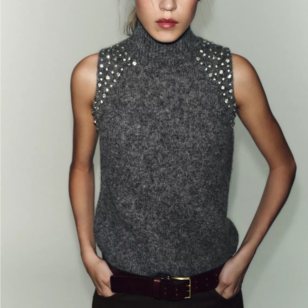 Zara Charcoal Knit Sweater